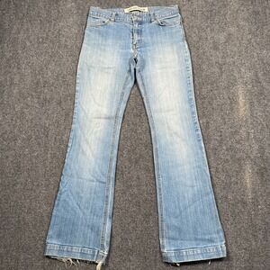 Retro‎ Gap Long & Lean Flare Blue Jeans Size 1R Stretch Women's Faded
